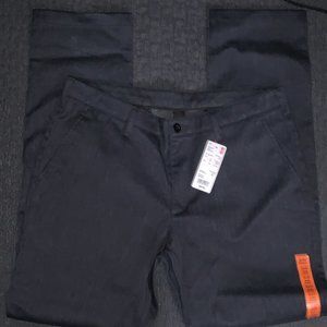 Men's Uniqlo 36x34 windproof slim fit chino Black